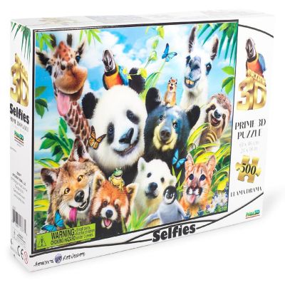 Llama Drama Selfie Super 3D 500 Piece Jigsaw Puzzle For Adults And Kids Image 1