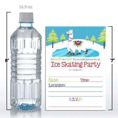 Llama Ice Skating Invitations 40pc. by AmandaCreation Image 3