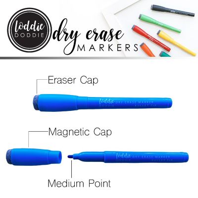 Loddie Doddie - 10ct Magnetic Dry Erase Markers with Eraser Caps Image 2