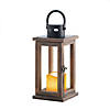 Lodge Wooden Lantern With Led Candle 10.75" Image 3