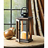 Lodge Wooden Lantern With Led Candle 10.75" Image 4