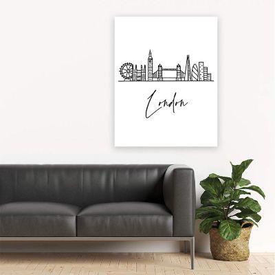 London Skyline BW 16x20in 1-Pack Image 3