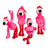 Long Arm Santa Hat Stuffed Flamingos - 12 Pc. Image 1