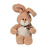 Long-Eared Soft Brown Stuffed Bunny with Bow Image 1