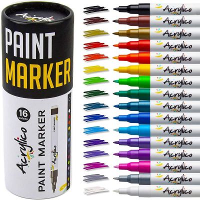Loomini, Assorted Colors, Acrylic Paint Pens - 40 Set, 1 set Image 1