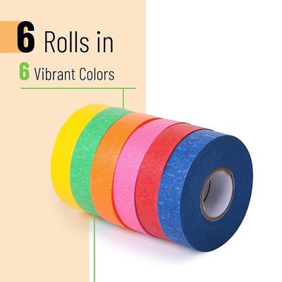 Loomini, Assorted Colors, Vibrant Mask Tape, 6 Pk, Arts and Crafts, 1 set Image 2