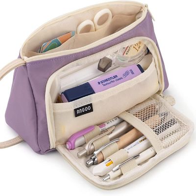 Loomini, Purple, Shop Big Capacity Pencil Case - School Organizer, 1 set Image 1