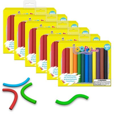 Loopy Hues Round Shaped Bendable Crayons - 12 Per Pack,  6 Packs Image 1