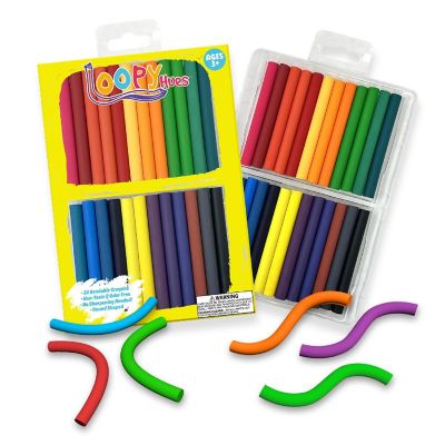 Loopy Hues Round Shaped Bendable Crayons - 24 Pack Image 1