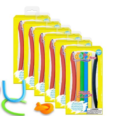Loopy Hues Triangular Shaped Bendable Crayons - 6 Per Pack,  6 Packs Image 1