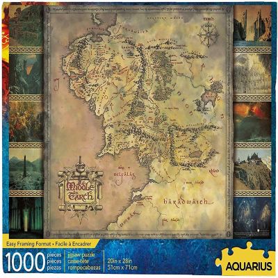 Lord of the Rings Map 1000 Piece Jigsaw Puzzle Image 1