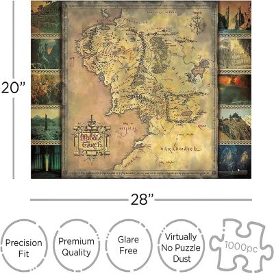 Lord of the Rings Map 1000 Piece Jigsaw Puzzle Image 1