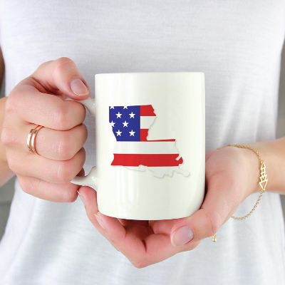 Louisiana US Flag Ceramic Mug Image 1