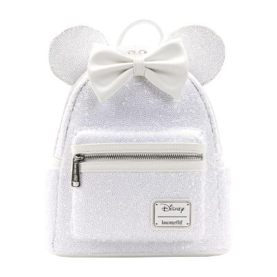 Loungefly Disney Minnie Mouse Sequin Wedding Mini Backpack Image 1