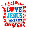 Love Jesus & America Fleece Tied Pillow Craft Kit - Makes 6 Image 1