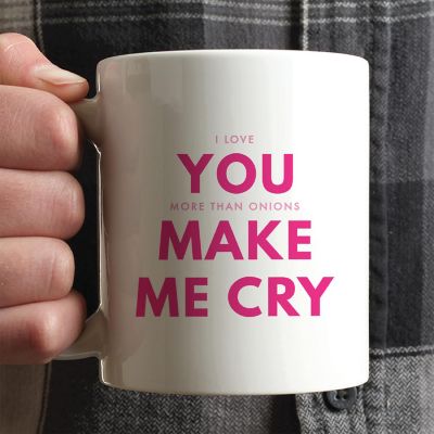 Love You More Than Onions ceramic mug Image 1