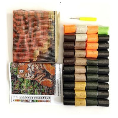 LovelyLust.com Eagle Lighthouse Rug Making Latch Hooking Kit (87x61cm Printed Canvas) Image 1