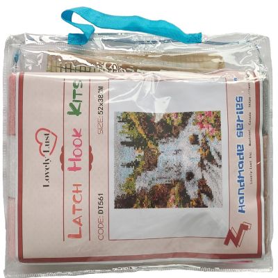 LovelyLust.com Eagle Lighthouse Rug Making Latch Hooking Kit (87x61cm Printed Canvas) Image 2