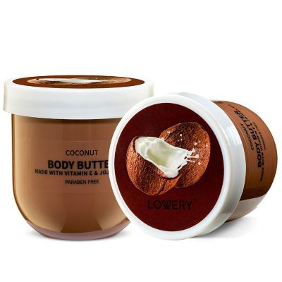 Lovery Coconut Body Butter - Ultra Hydrating Shea Butter Body Cream Image 1
