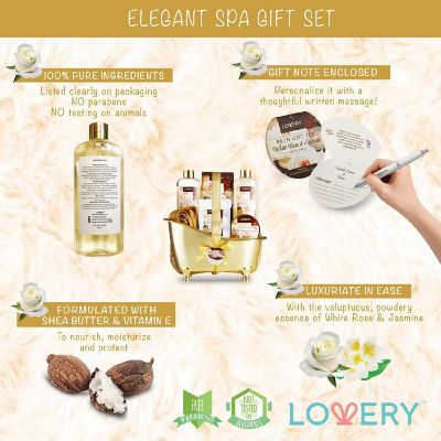 Lovery Home Spa Gift Basket - Luxury 13pc Bath & Body Set - Cosmetic bag Image 1