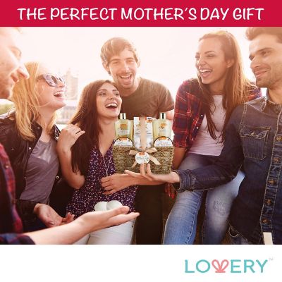Lovery Home Spa Gift Basket - White Rose & Jasmine - Luxury 11 pc Bath & Body gift Image 2