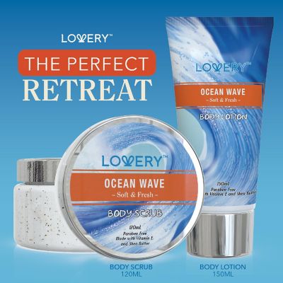 Lovery Home Spa Gift Baskets -  Ocean Wave in Heart Jeweled Holder - 11pc Image 2