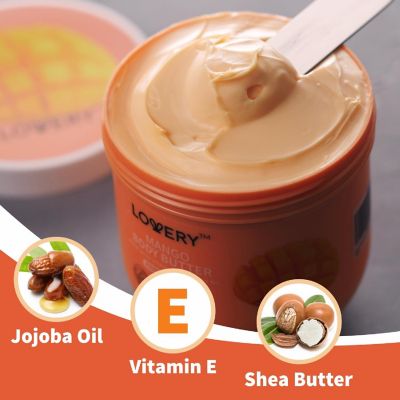 Lovery Mango Whipped Body Butter - 2-Pack Ultra-Hydrating Shea Butter Body Cream Image 2