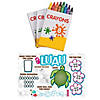 Luau Activity Placemat &amp; Crayons Kit for 12 Image 1