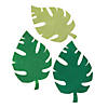 Luau Glitter Palm Leaf Cutouts - 6 Pc. Image 1