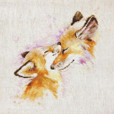 Luca-S - Foxes B2312L Counted Cross-Stitch Kit Image 1