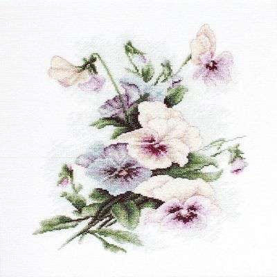 Luca-S - Pansies B2231L Counted Cross-Stitch Kit Image 1