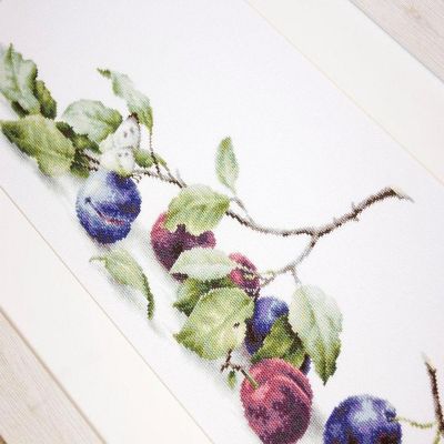 Luca-S - Plums B2257L Counted Cross-Stitch Kit Image 2