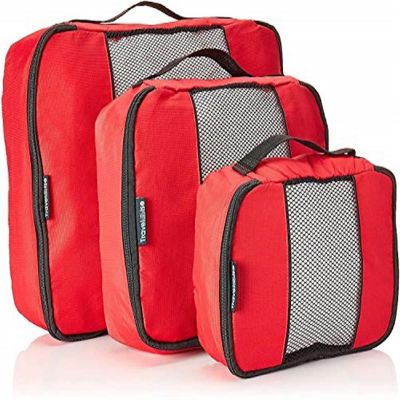 Luggage Packing Organization Cubes 3 Pack, Red Image 1