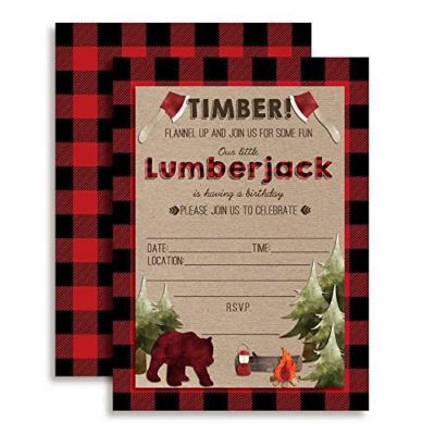 Lumberjack Invitations 40pc. by AmandaCreation Image 1