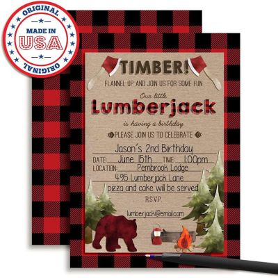 Lumberjack Invitations 40pc. by AmandaCreation Image 2