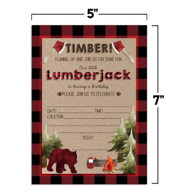 Lumberjack Invitations 40pc. by AmandaCreation Image 3