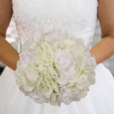 Luxurious White Hydrangea Bouquet Image 2