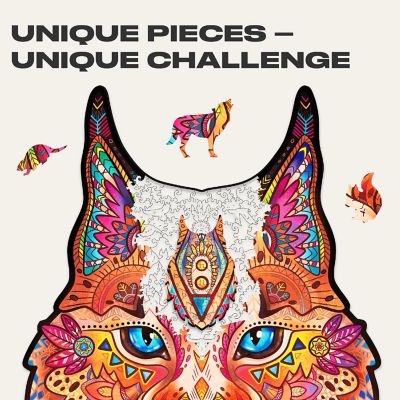 Lynx 297 Piece Shaped Wooden Jigsaw Puzzle Image 1