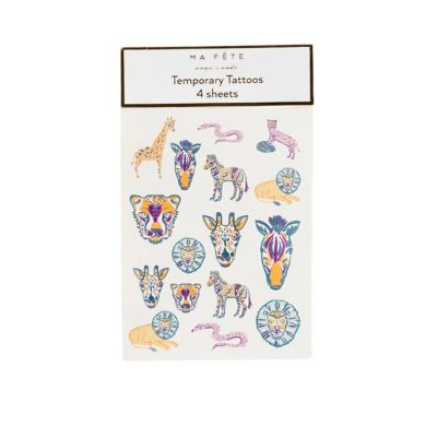 Ma Fete Safari Temporary Tattoos Image 1