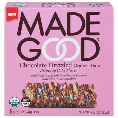 Made Good - Granola Bar Chocolate Drizzled Birthday Cake - Case of 6 - 5 / .85 OZ Image 1