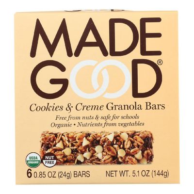 Made Good - Granola Bar Cookies & Cream - Case of 6 - .85 OZ Image 1