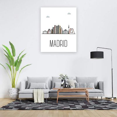 Madrid Skyline Color 16x20in 1-Pack Image 1