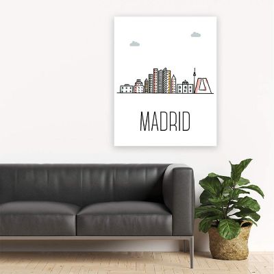 Madrid Skyline Color 16x20in 1-Pack Image 3