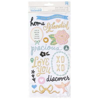 Maggie Holmes Parasol Thickers Stickers 69/Pkg-Splendid Phrase/Puffy Image 1