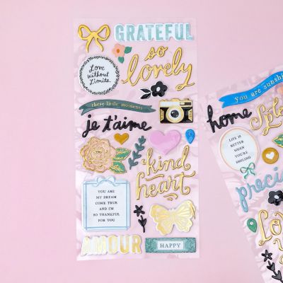 Maggie Holmes Parasol Thickers Stickers 69/Pkg-Splendid Phrase/Puffy Image 2