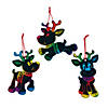 Magic Color Scratch Reindeer Christmas Ornaments - 24 Pc. Image 1