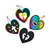 Magic Color Scratch Religious Heart Ornaments - 24 Pc. Image 1
