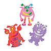 Magic Color Scratch Valentine&#8217;s Day Monster Ornaments - 24 Pc. Image 1
