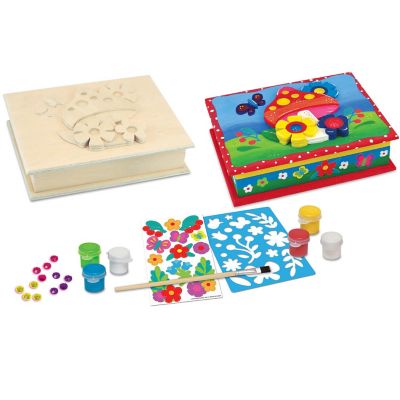 Magic Garden Keepsake Box Wood Craft &amp; Paint Kit Image 2