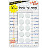 Magic-Mounts Hook N Loop Dots, 5/8", White, 30 Per Pack, 6 Packs Image 1
